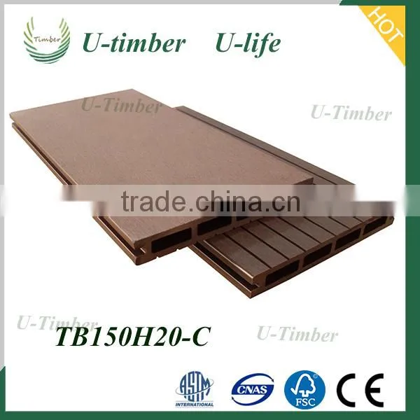 Hollow Outdoor Wood Plastic Composite Wood Decking photo-4