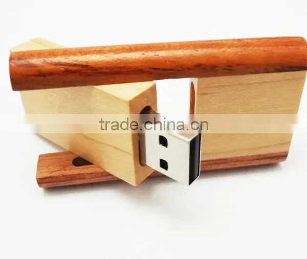 Swivel Twister Wooden Usb Pen Drive Car Mp3 Player
