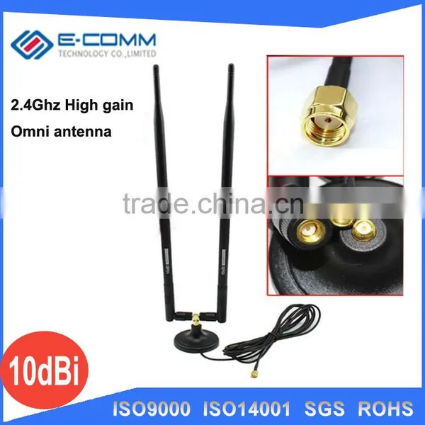 Hot Sale!! 2.4Ghz High-gain Omni 10 DBi Antenna With SMA Connector for Wireless Router,network Card photo-2