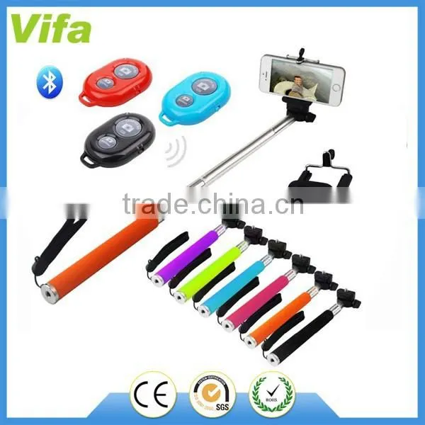 Extendable Selfie Stick With Wireless Bluetooth Remote Shutter