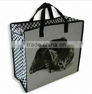 Promotional and Recycle pp Non Woven Lamination Zipper Bag pp Woven Zipper Bag Shopping Bag With Zipper