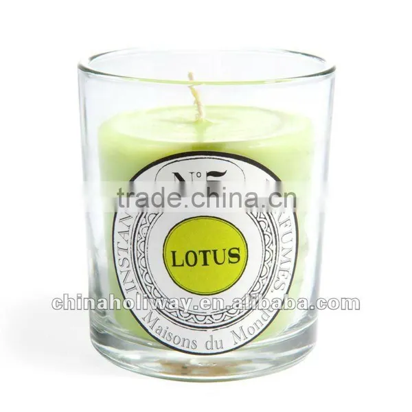 Lotus Candle, Scent Candle Glass