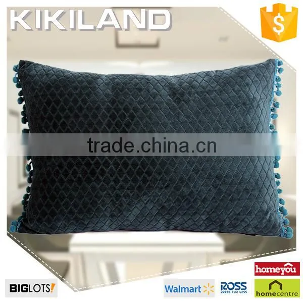 New Design Solid Color Throw Pillow Covers With Little Ball photo-3