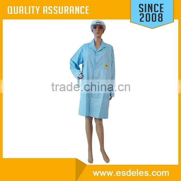 Customize Cotton Material ESD Antistatic Smock With Conductive Carbon photo-2
