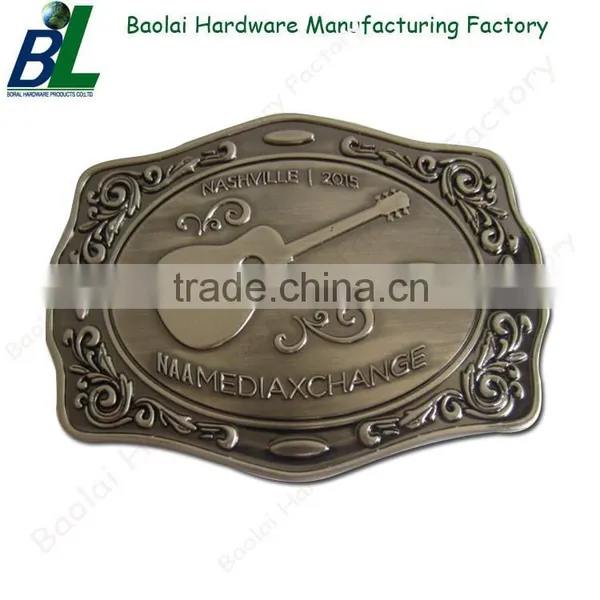 Oval Shape Embossed Zinc Alloy Reversible Belt Bukle for Men photo-4