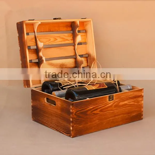 Packaging Products Pine 6 Bottle Wooden Wine Box photo-2