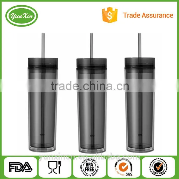 BPA Free 500ML Colorfull Skinny Tall Tumbler Sippy Cup With Lid With Straw photo-4
