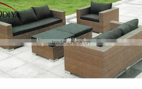 Outdoor Garden Furniture Poly Wicker Rattan Sofa photo-2