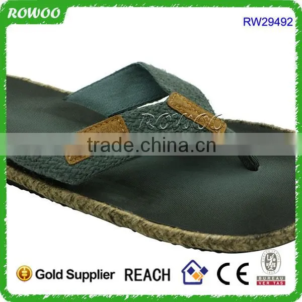 ROWOO Men's Grey High Quality Wrap Espadrille Sandal photo-4