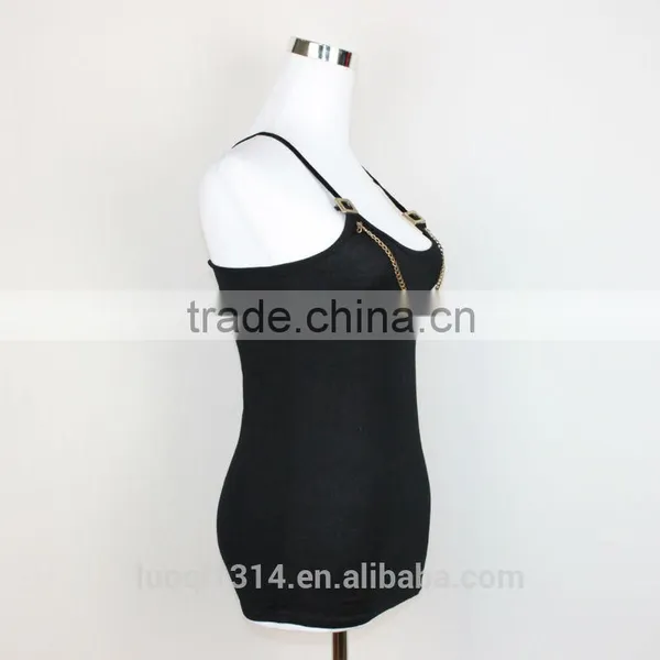 Custom Wholesale Women LQ41WC06003 Stringer Cotton Spandex Print Tank Top photo-3