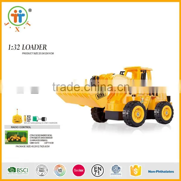1:32 Truck 5 Channel Construction Toy Scale Model Electric rc Loader With Rechargeable Battery