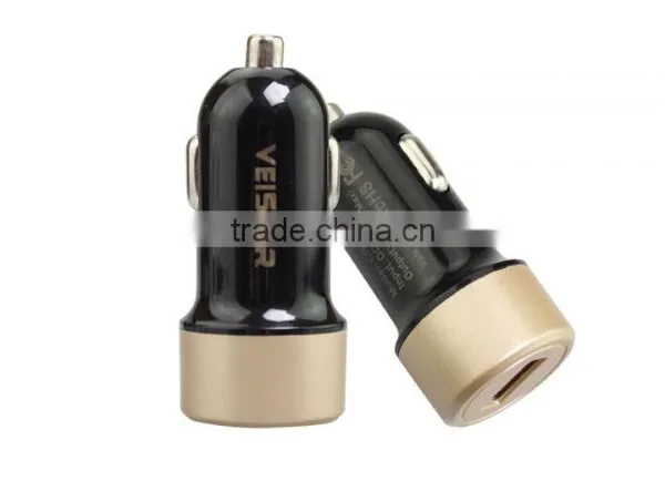 5V 2.4A Colorful Flat Portable Single Reversible USB Port Mobile Phone Auto Car Charger photo-3