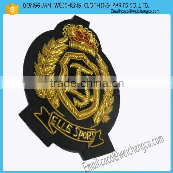 Hand Embroidery Badges/Hand Embroidery Bullion Wire Badges photo-3