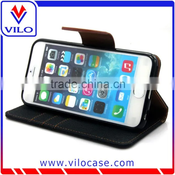Free Sample Hot Selling Design Canvas and Jeans Wallet Cell Phone Cases For Samsung S6 Manufacturer photo-6