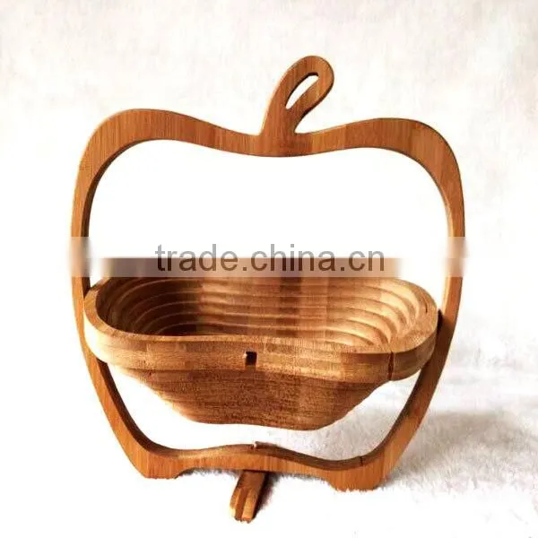 Christmas Wedding Gift Folding Empty Custom Bamboo Fruit Basket photo-3