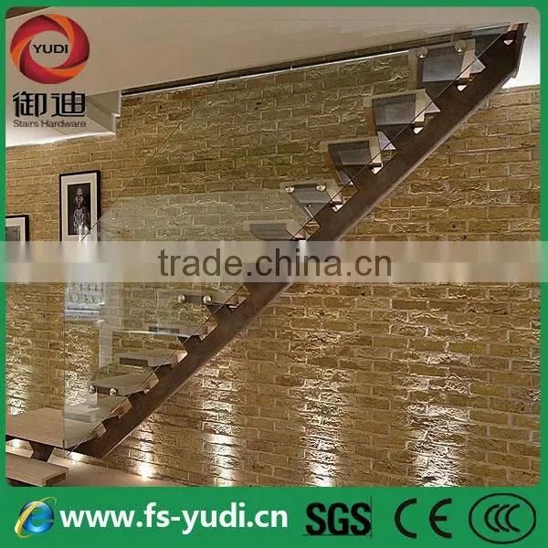 Canada Indoor Straight Steel Wood Prefabricated Stairs photo-2