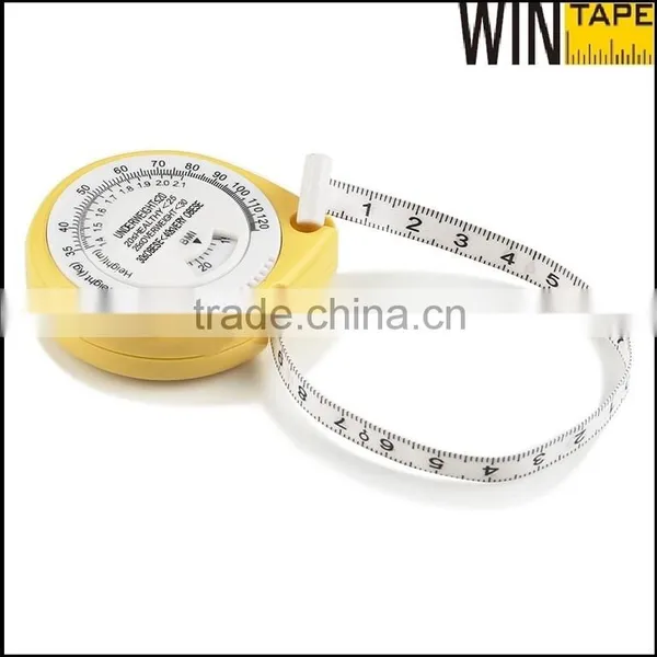 Retractable Branded ABS Plastic Wholesale Body Fat Bmi Calculator Measuring Tape Fitness photo-2