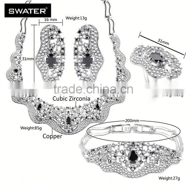 China Jewelry Wholesale Light Weight Diamond Necklace Set photo-6