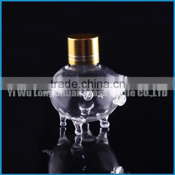 Handmade Handicrafts Transparent Glass Piggy.Transparent Perfume Glass Bottle for Perfume With Metal Bulb Atomizer Provider photo-3