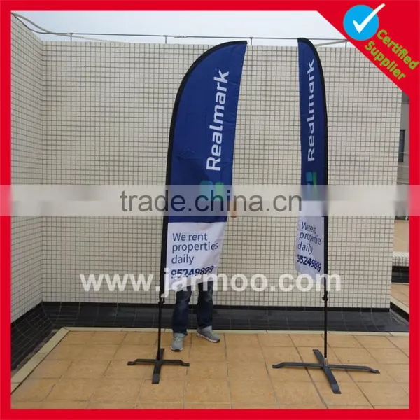 Personalized Logo 110g Knitted Polyester Feather Beach Banner photo-5