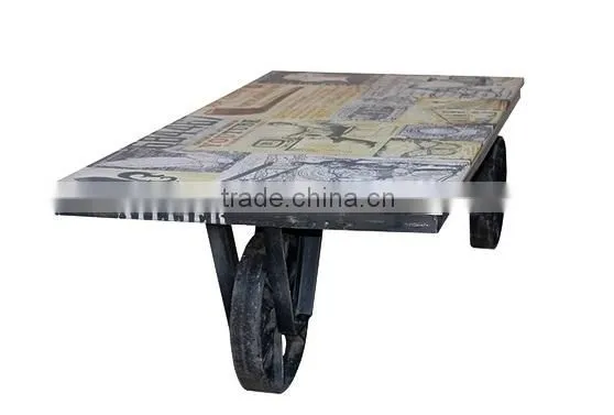 MAGIC INDIA COLORFUL COFFEE TABLE , INDUSTRIAL METAL COFFEE TABLE FURNITURE photo-4