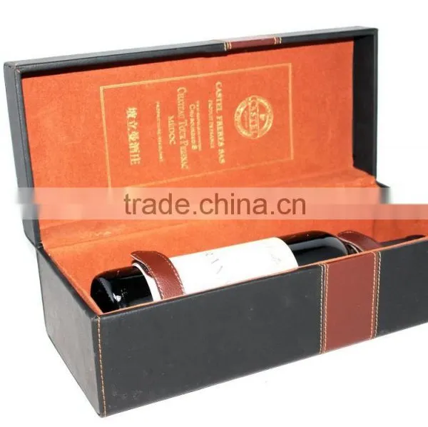 Luxury Faux Leather Wine Box/Wooden Wine Case photo-4
