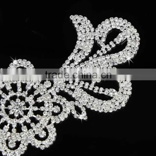 2015 Flower Crystal Applique Wholesale for Wedding Dress photo-4