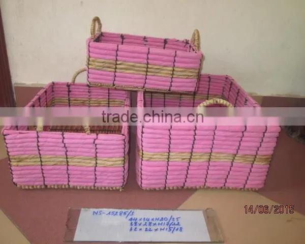 New Products! Water Hyacinth Basket/storage Basket With 2 Handle photo-2