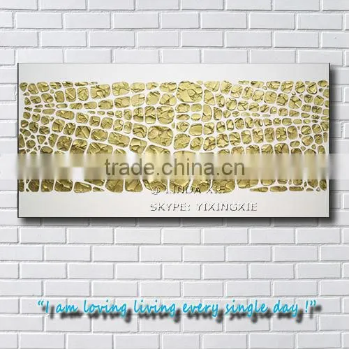 Knife Textured Golden Modern Decorative Painting