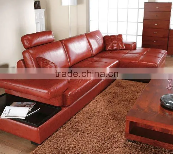 Arab Style Pure Leather Corner Sofa With Wooden Table Quality Choice Supplier's Choice photo-2