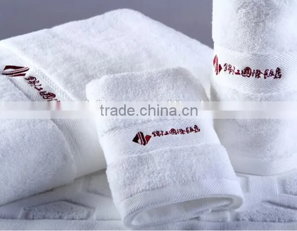 Egyptian Cotton Wholesale Factory Price White Hotel Embroidery Bath Towels photo-5