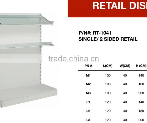 Metal Single Side Retail Display / Double Side Retail Display / Pegoard Supermarket Shelves photo-4