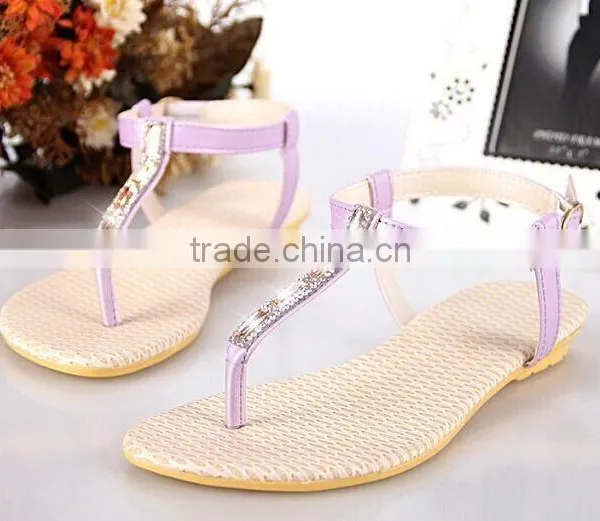 2015 Hot Sale Summer Flat Leisure Ladies Sandals Wholesale photo-2