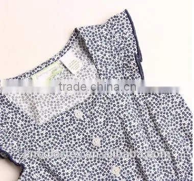 2016 Summer Hot Sale Baby Girls Lotus Leaf Sleeve Floral Romper photo-3