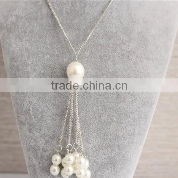 Cheap Price Fashion Jewelry Beaded Necklace Wholesale, White Pearl Necklace Jewelry photo-2