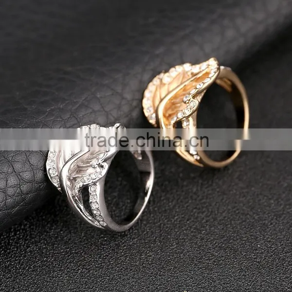 Single Big Leaf Knot Gold Silver Plated Women Band Ring Jewelry photo-3