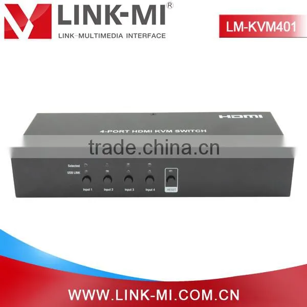 LINK-MI LM-KVM401 Support Auto Switching 4 In 1 Out HDMI KVM Switch With USB photo-4