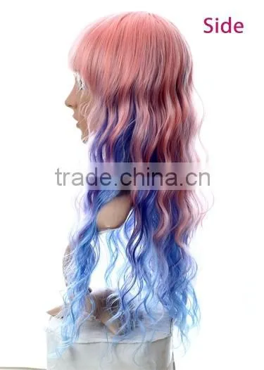 New Design Fashion Red Blond Brown Box Braid Wig Synthetic Sew in Hair Wig photo-4