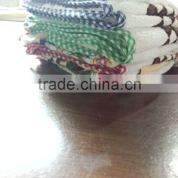 Blue Check Border Pigment Printing Waist Apron in Roll Terry Cotton Towel photo-4