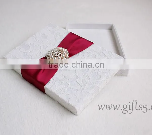 Elegant White Wedding Invitation Card Box With Professional Supplier photo-6