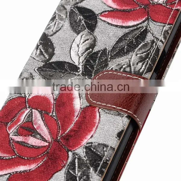 for Samsung Galaxy Note 5 Flower Design Case, 2015 New Arrival Leather Flip Cover Case With Card Slot for Samsung Galaxy Note 5 photo-6