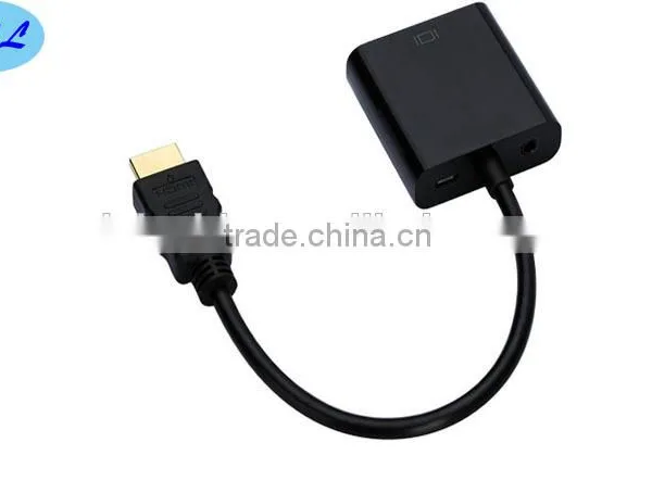 HDMI Male to VGA Female Adapter With 3.5 Audio Cable +usb Micro Power photo-3