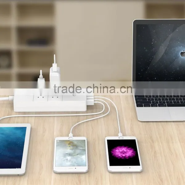 ORICO HPC-4A5U 4 Outlet 5 Port USB Power Strip us Plug ETL CETL Certictication Socket Smart Extension Cord for Phone Pad PC photo-3