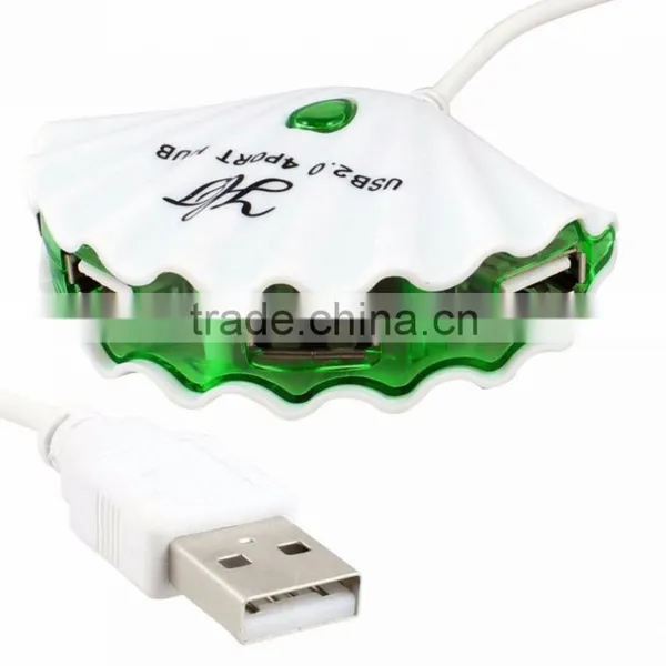 OEM Printing Logo USB Hub 2.0 Shell Shape USB Hub 4 Port photo-4