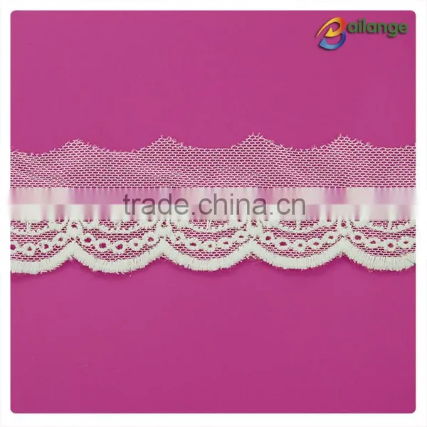 2016 Little Flower Lace Trim Embroidery on Mesh for Ladies Cotton Panties