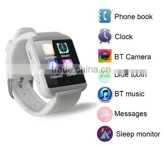 [With Retail Box]Bluetooth Smart Watch U8 Smartwatch U Watch For IOS IPhone Samsung Sony Huawei Android Phones Good as GT08 DZ09
