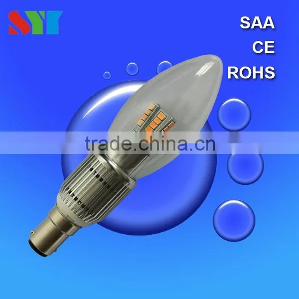 3w E14 E12 360 Beam Angel LED Frosted and Milky Candle Light for Hotel