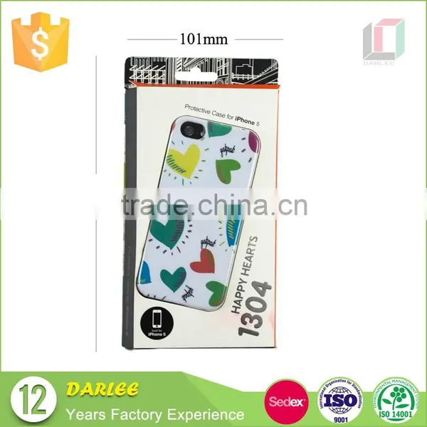 GuangDong Custom Embossing Recyclable Art Paper Mobile Phone Case Package With Hang Hole photo-5
