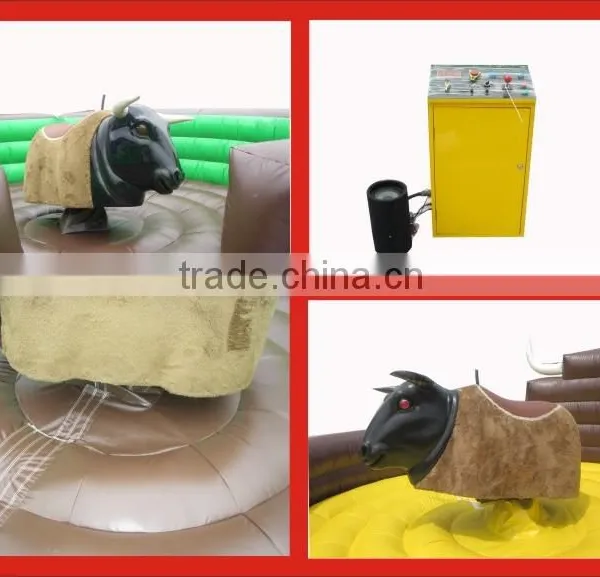 Large Interactive Game Mechanical Rodeo Bull With Inflatable Mattress For Amusement Park photo-6