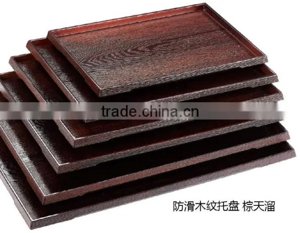 Japanese Style Plastic Rectangular Anti-slip Tray photo-4